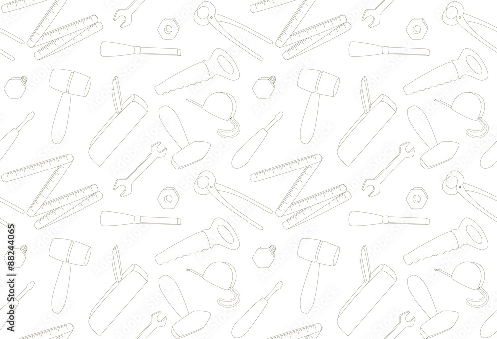 cartoon tools, light seamless pattern, illustration cartoon tools, light seamless pattern, illustration