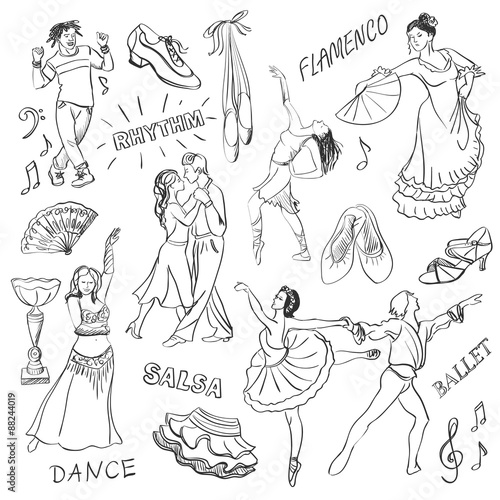 Hand drawn Dance collection
