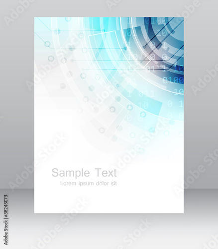 Abstract business flyer template, brochure or corporate banner, vector illustration