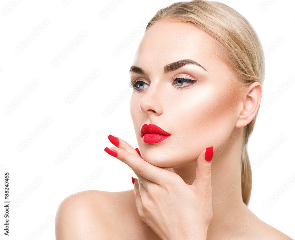 Beautiful fashion model woman with blond hair Beautiful fashion model woman with blond hair