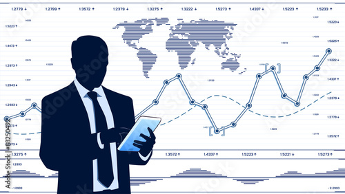 Business analyst with tablet computer
