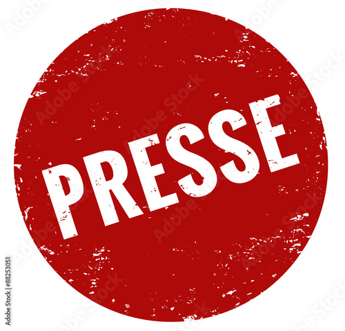 Presse Stempel rot rund button