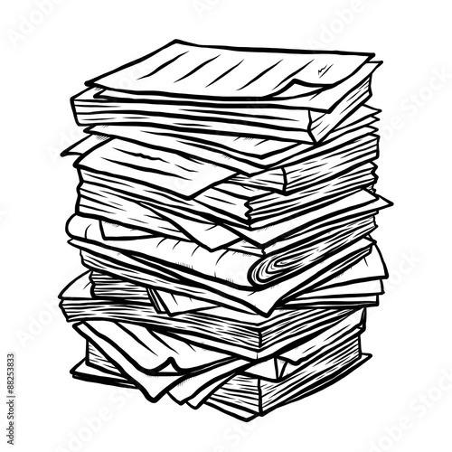 pile of used papers