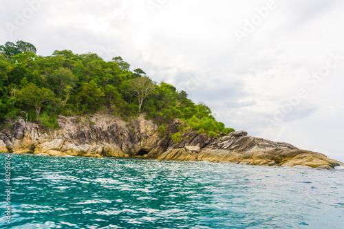 Beautiful rock Island Tropical ocean landscape