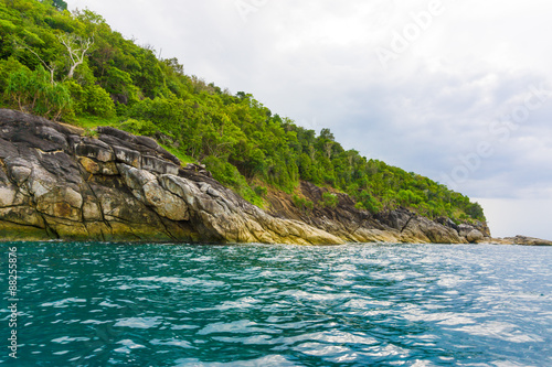 Tropical rock island, Andaman sea