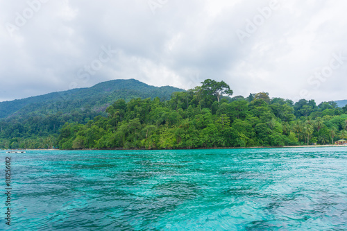 Beautiful rock Island Tropical ocean landscape © themorningglory