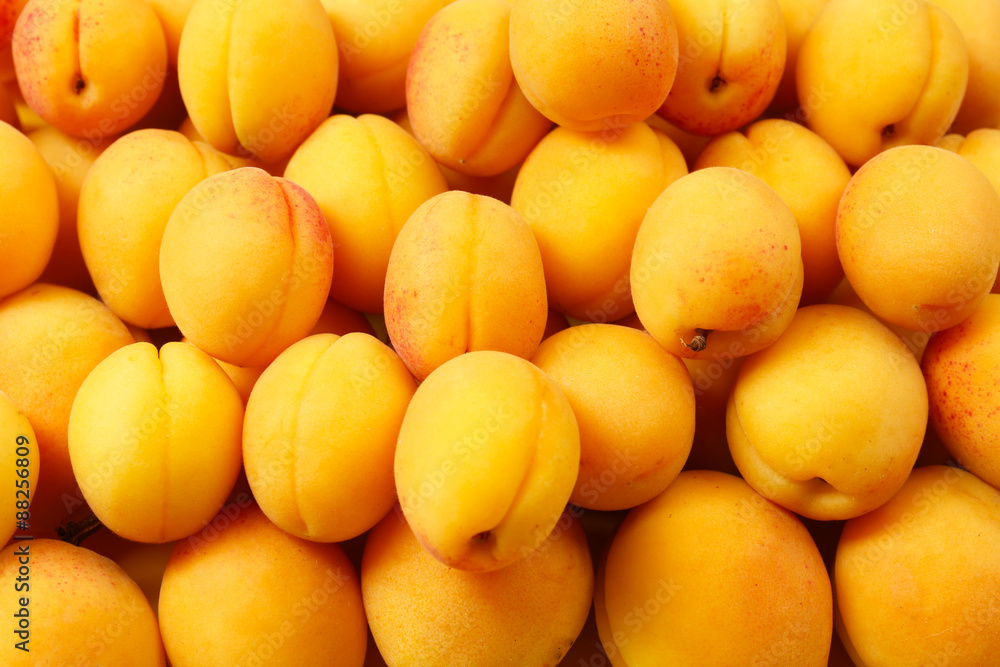 Ripe apricots background