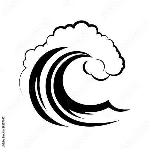 ocean wave on a white background