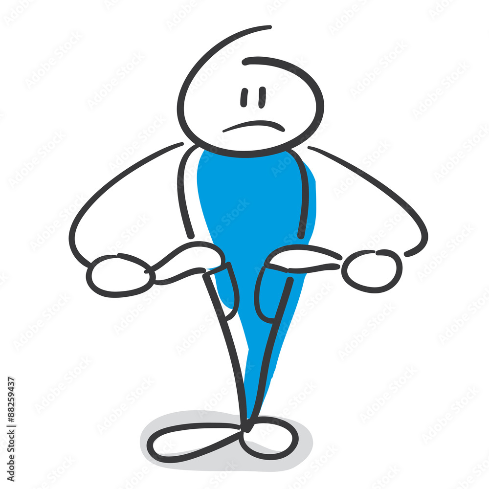 Stick Figure Series Blue Stock Vector | Adobe Stock