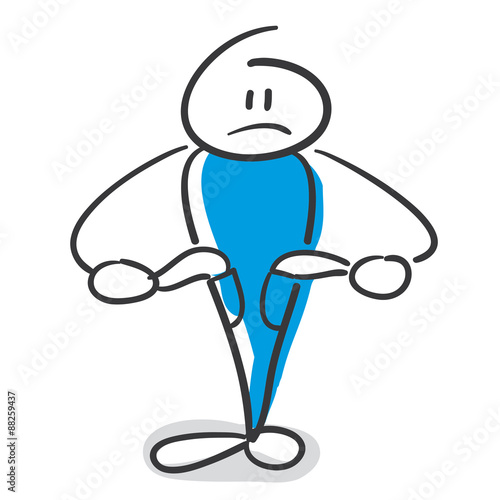 Stick Figure Series Blue