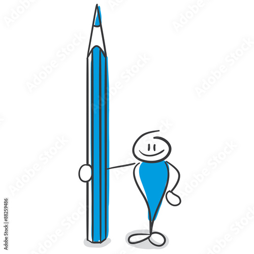 Stick Figure Series Blue