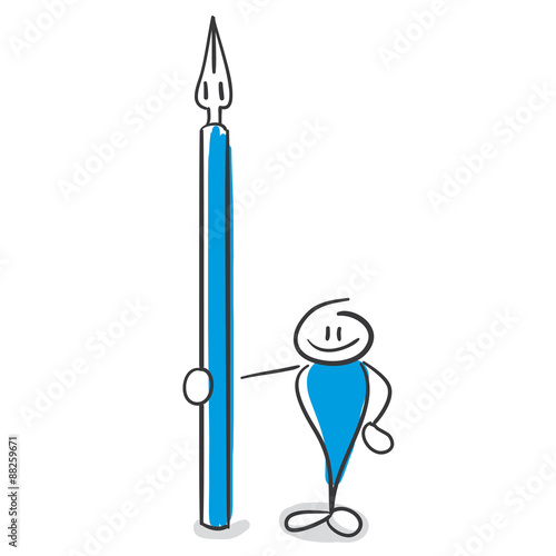 Stick Figure Series Blue