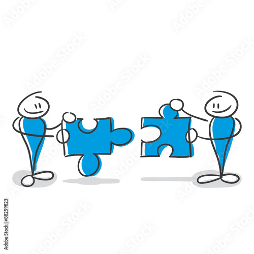 Stick Figure Series Blue