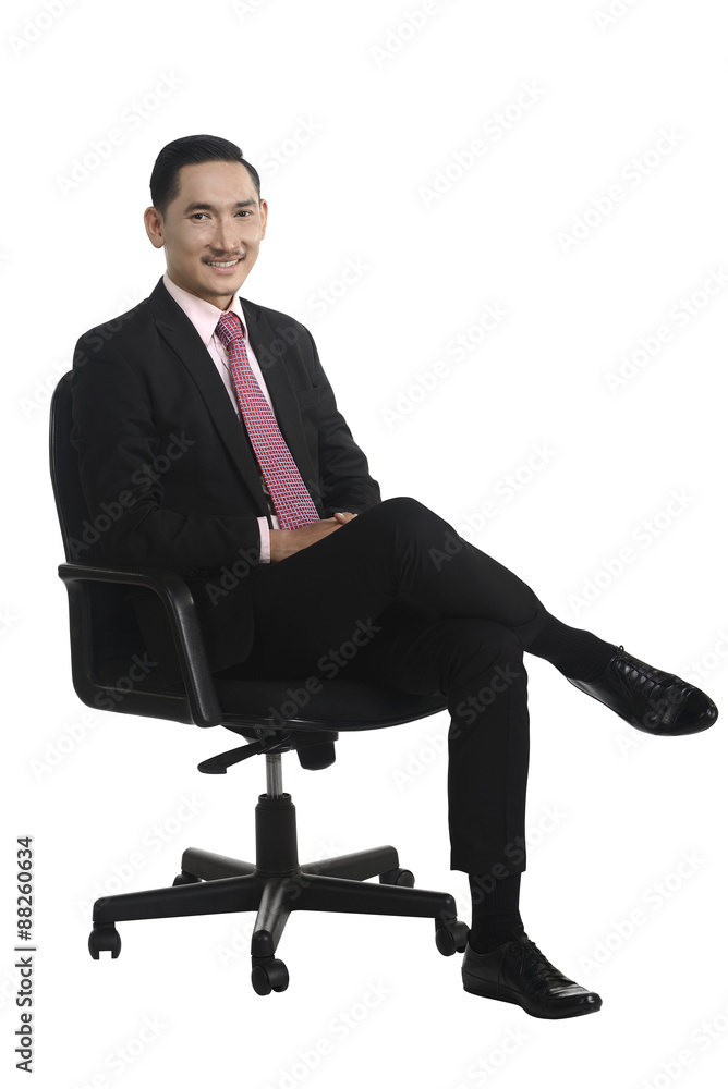 Business man sitting on the chair Business man sitting on the chair