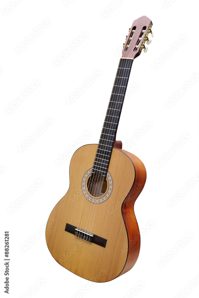 Guitar isolated under the white background Guitar isolated under the white background