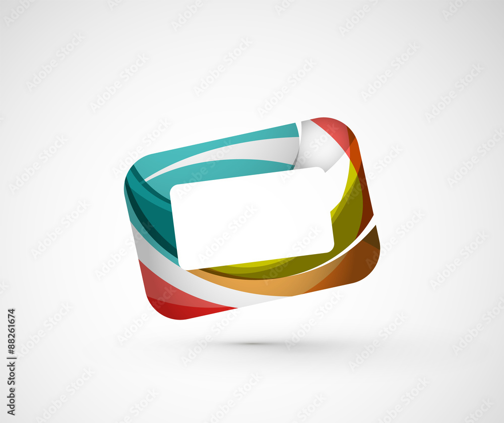 Abstract geometric company logo frame, screen Abstract geometric company logo frame, screen