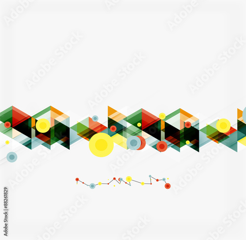 Clean colorful unusual geometric pattern design