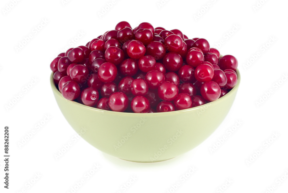 Cherry, isolated on a white. Cherry, isolated on a white.