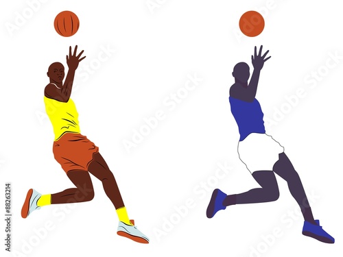 illustration basketball player © oldok
