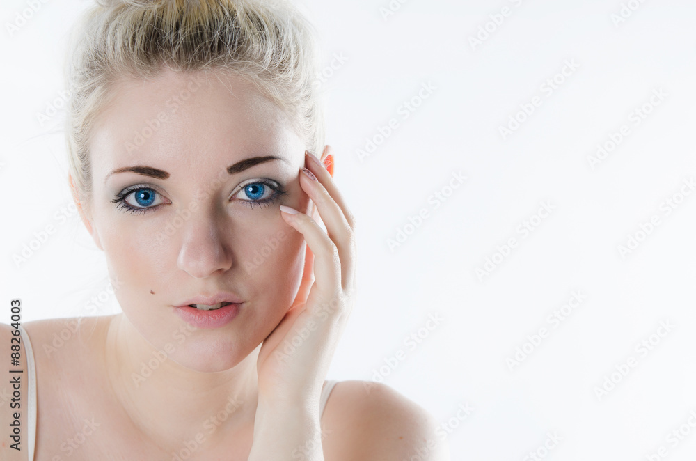 Pretty woman high key portrait Pretty woman high key portrait
