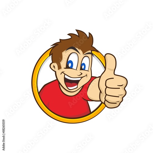 cartoon guy thumbs up