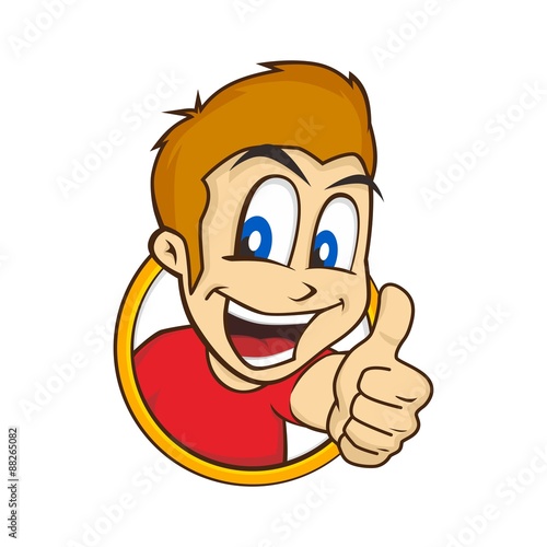 cartoon guy thumbs up