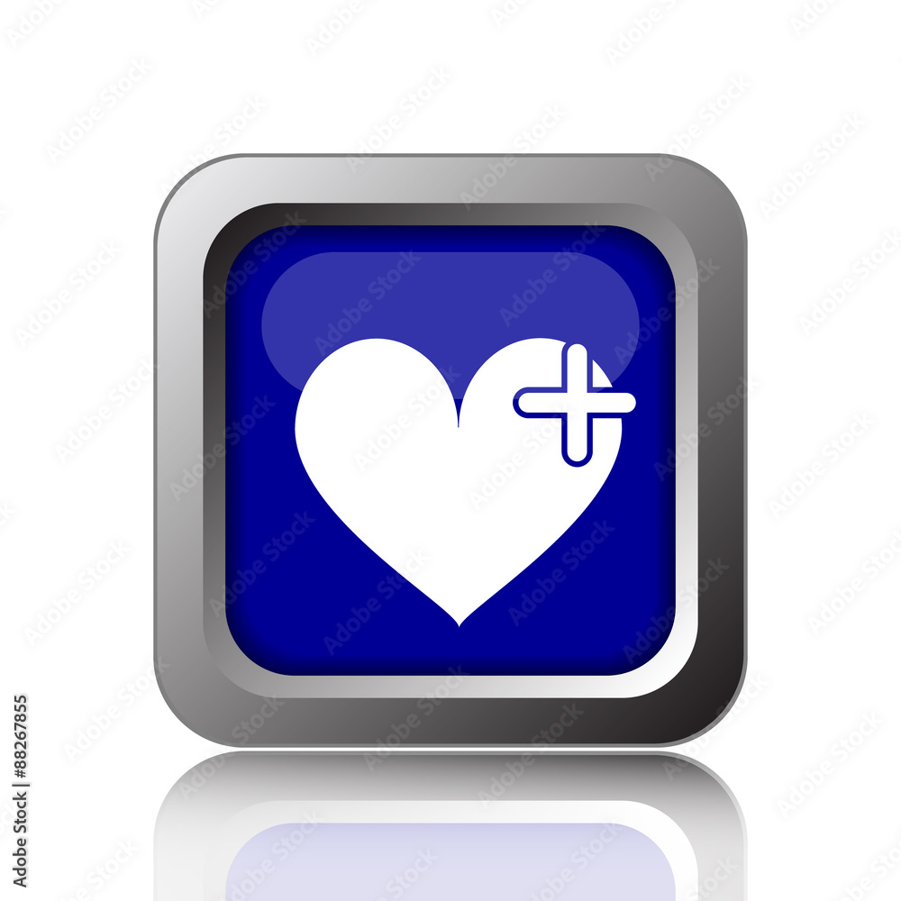 Obraz premium Heart with cross icon