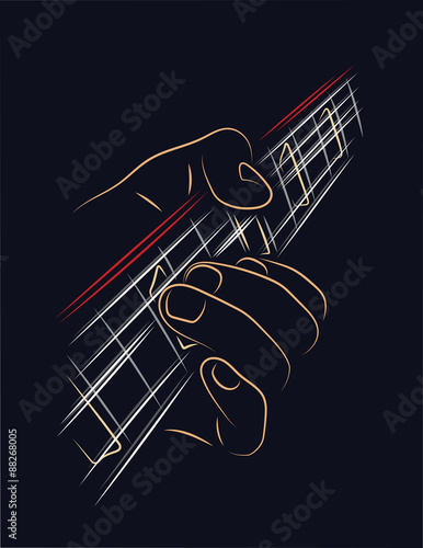 Playing guitar