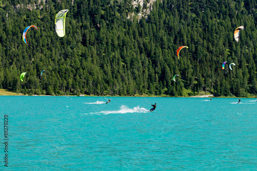 Kitesurf sul lago di silvaplana - St.Moritz