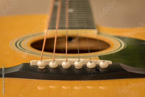 Detail of classic guitar with shallow depth of field for the Aesthetics. photo