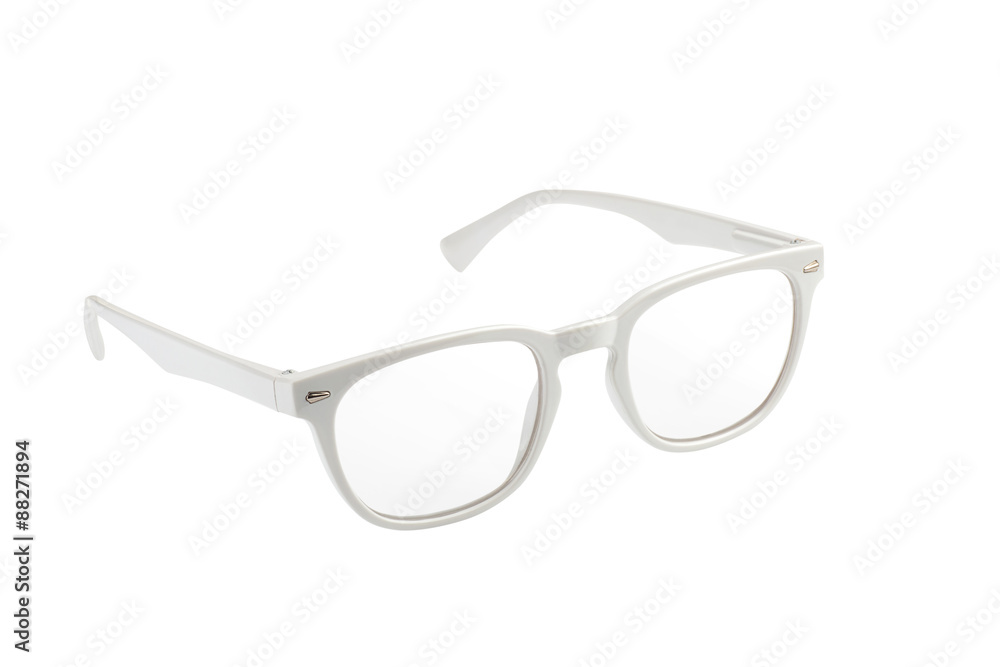 white glasses isolated on white white glasses isolated on white