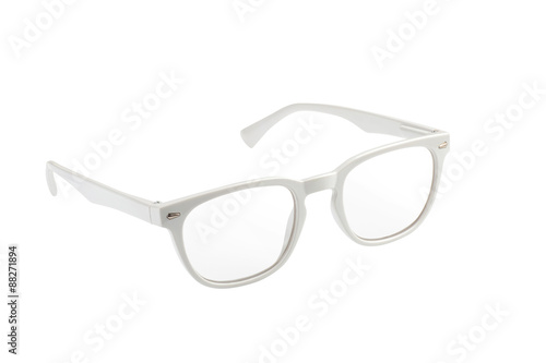 white glasses isolated on white
