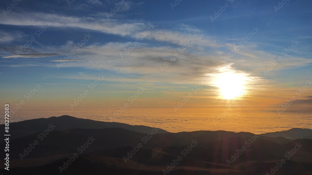 Sonnenuntergang in der Atacama Wüste