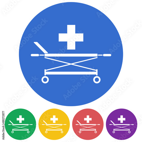 Vector illustration of color medical icon on white background