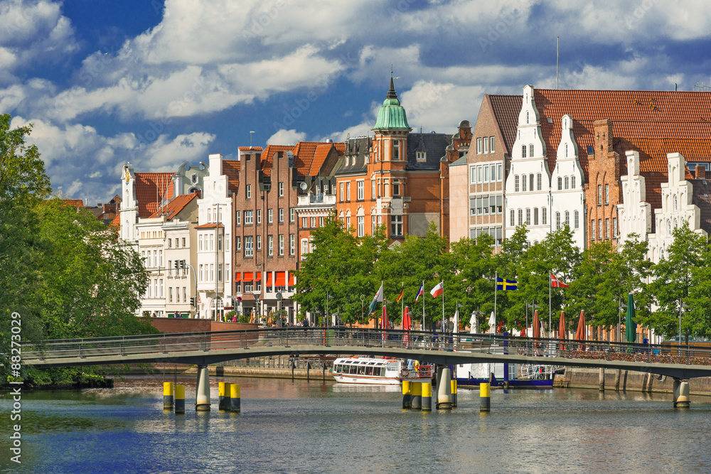 Obraz premium Lübeck - Altstadt - An der Obertrave 
