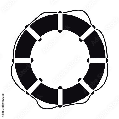 Vector illustration of lifebuoy icon on white background