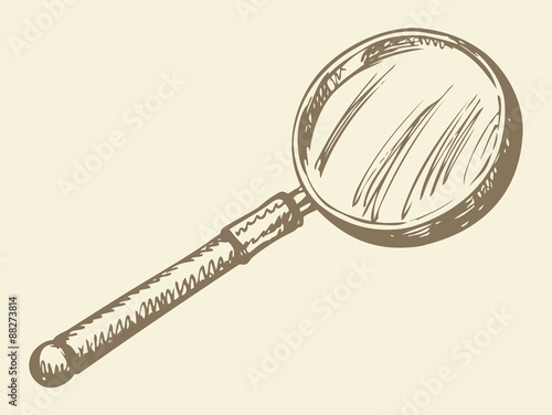 Hand drawn magnifier