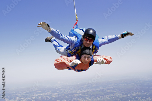 Skydiving tandem jump hobby
