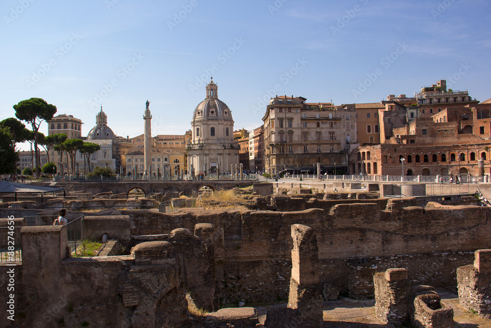 The Trajan's Forum (Foro Di Traiano) in Rome, Italy