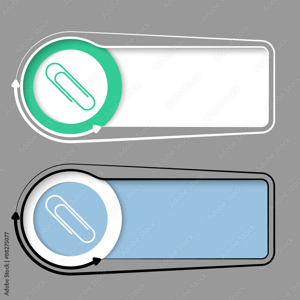 Vector frames for your text with abstract sample and paper clip Vector frames for your text with abstract sample and paper clip
