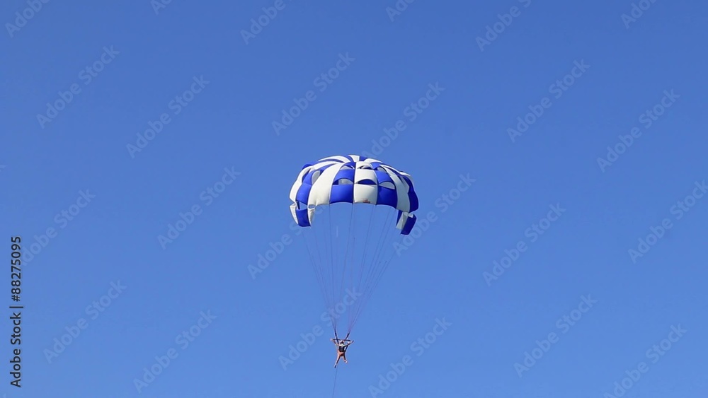 Parasailing From Boat in Ocean at Virginia Beach Parasailing From Boat in Ocean at Virginia Beach