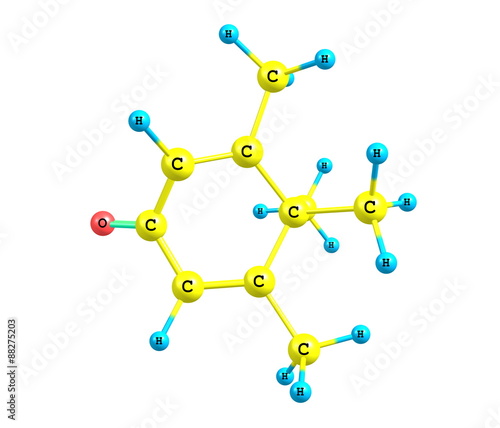 Penguinone molecular structure isolated on white photo