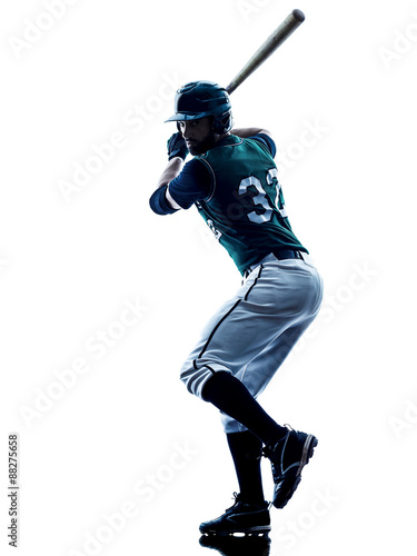 man baseball player silhouette isolated photo
