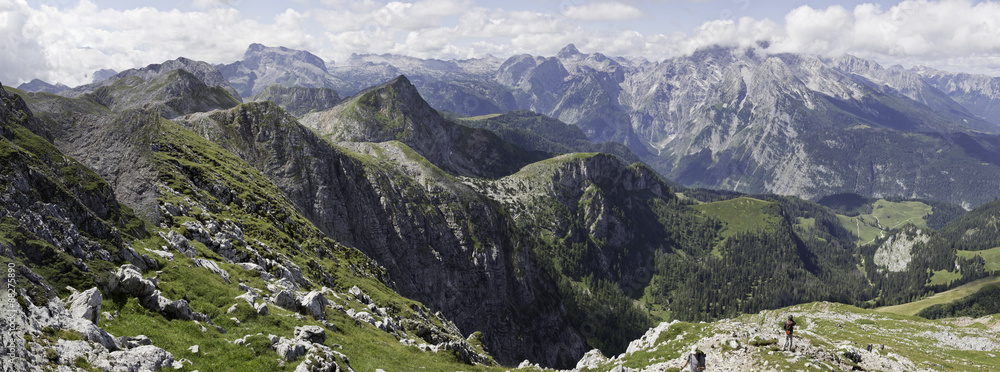 Großes Bergpanorama der Berchtesgadener Alpen