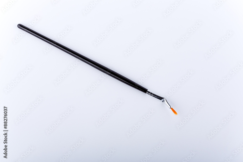 Make up brush tool on white background Make up brush tool on white background