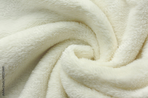 White Soft Fleece Blanket Swirl Background photo