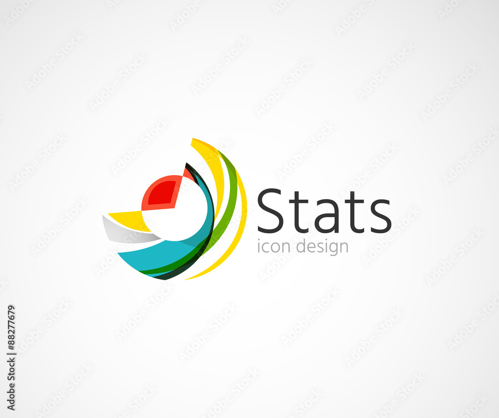 Statistics company logo design. Vector illustration. Statistics company logo design. Vector illustration.