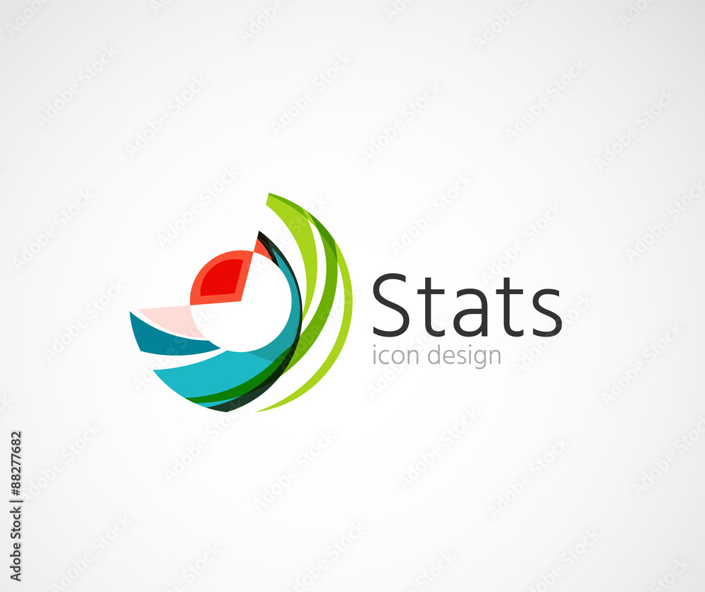 Fototapeta premium Statistics company logo design. Vector illustration. 