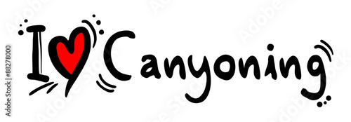 Canyoning love message