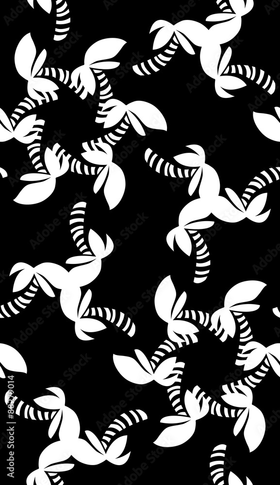 Repeating Pinwheel Pattern Over Black Repeating Pinwheel Pattern Over Black